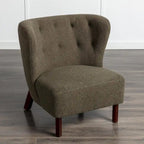 Sillón sin brazos tapizado, sofá individual, silla de lectura moderna para sala de estar, dormitorio