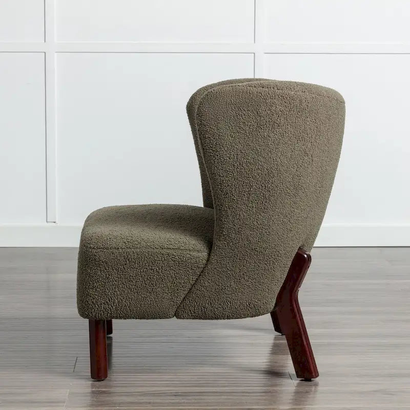 Sillón sin brazos tapizado, sofá individual, silla de lectura moderna para sala de estar, dormitorio