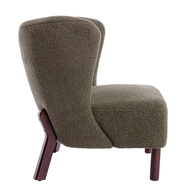 Sillón sin brazos tapizado, sofá individual, silla de lectura moderna para sala de estar, dormitorio