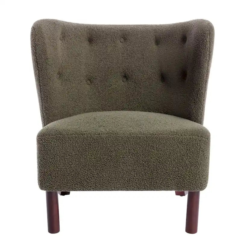 Sillón sin brazos tapizado, sofá individual, silla de lectura moderna para sala de estar, dormitorio
