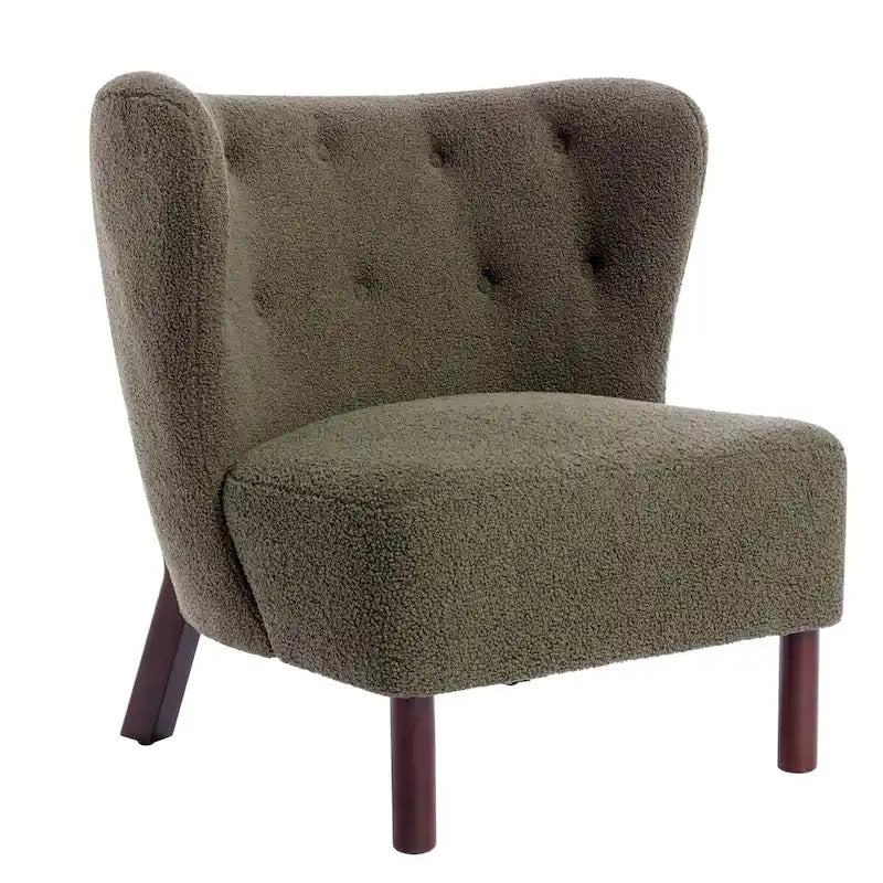 Sillón sin brazos tapizado, sofá individual, silla de lectura moderna para sala de estar, dormitorio