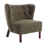 Sillón sin brazos tapizado, sofá individual, silla de lectura moderna para sala de estar, dormitorio
