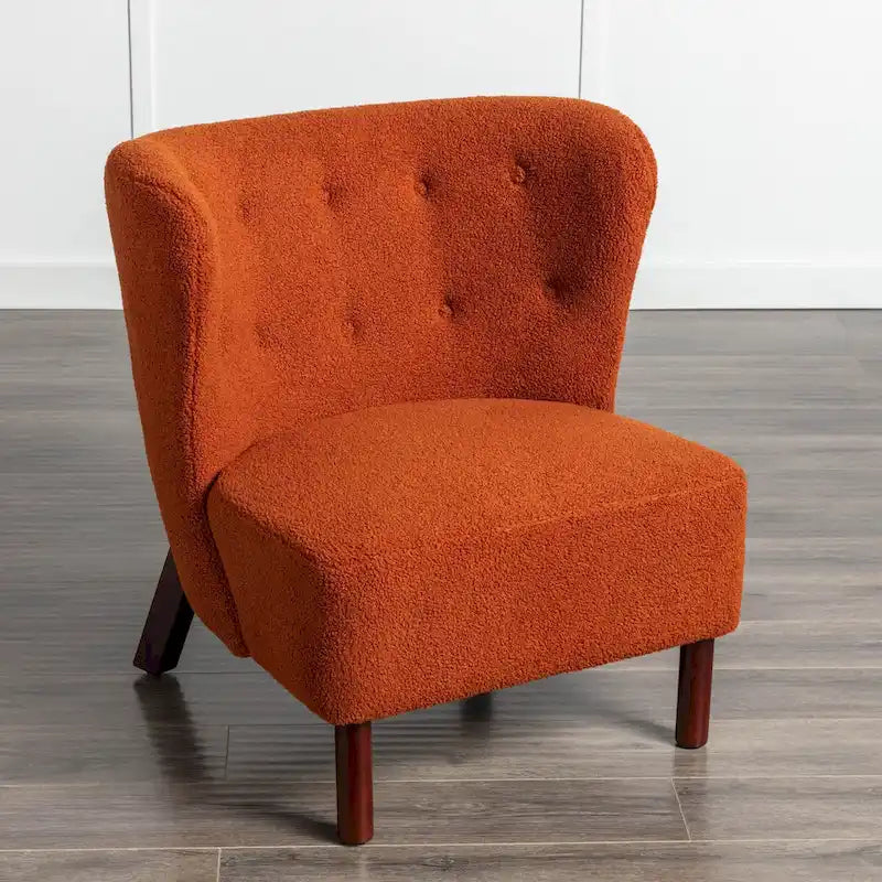 Sillón sin brazos tapizado, sofá individual, silla de lectura moderna para sala de estar, dormitorio