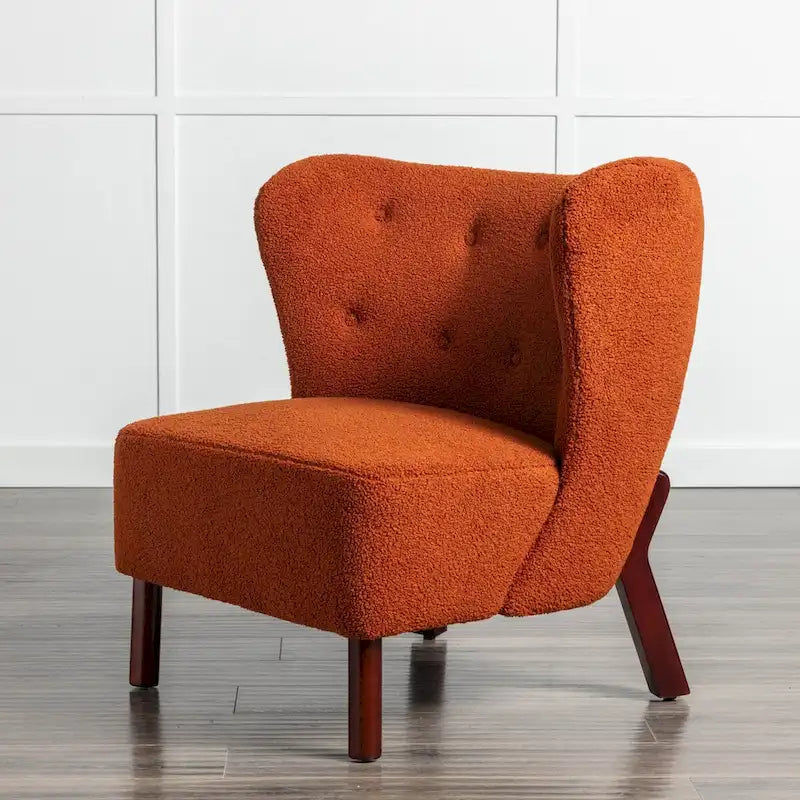 Sillón sin brazos tapizado, sofá individual, silla de lectura moderna para sala de estar, dormitorio