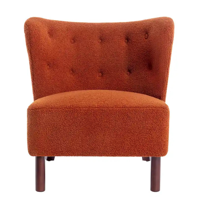 Sillón sin brazos tapizado, sofá individual, silla de lectura moderna para sala de estar, dormitorio