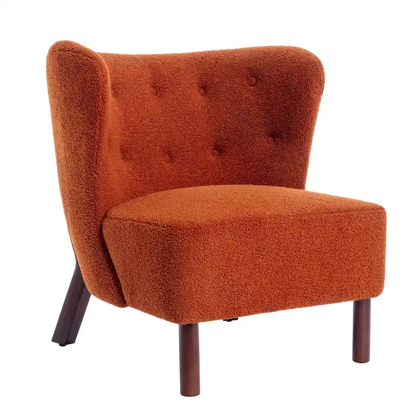 Sillón sin brazos tapizado, sofá individual, silla de lectura moderna para sala de estar, dormitorio