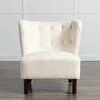 Sillón sin brazos tapizado, sofá individual, silla de lectura moderna para sala de estar, dormitorio