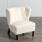 Sillón sin brazos tapizado, sofá individual, silla de lectura moderna para sala de estar, dormitorio