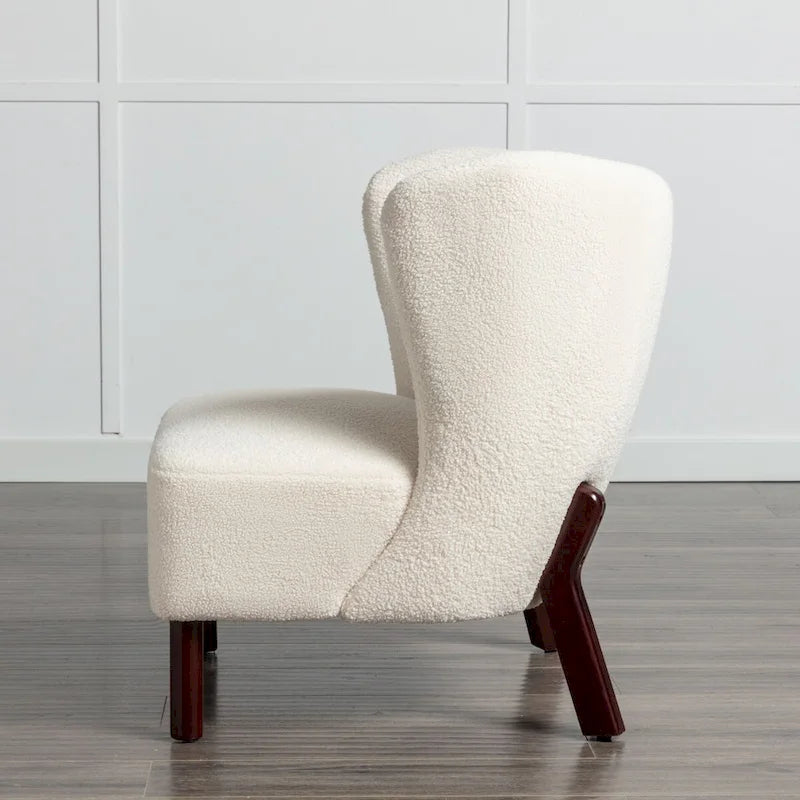 Sillón sin brazos tapizado, sofá individual, silla de lectura moderna para sala de estar, dormitorio