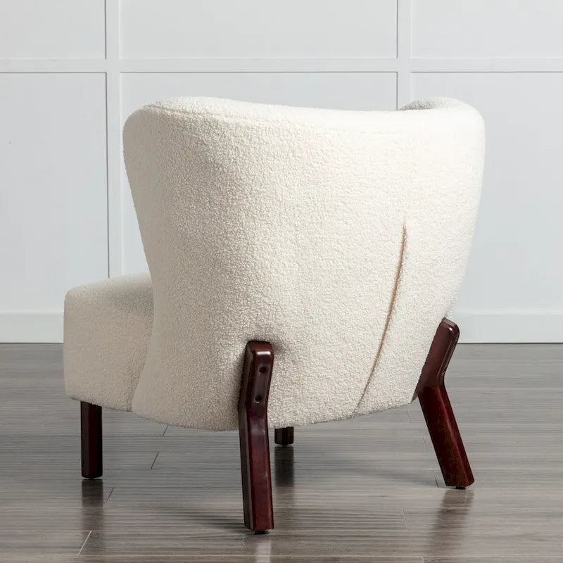Sillón sin brazos tapizado, sofá individual, silla de lectura moderna para sala de estar, dormitorio