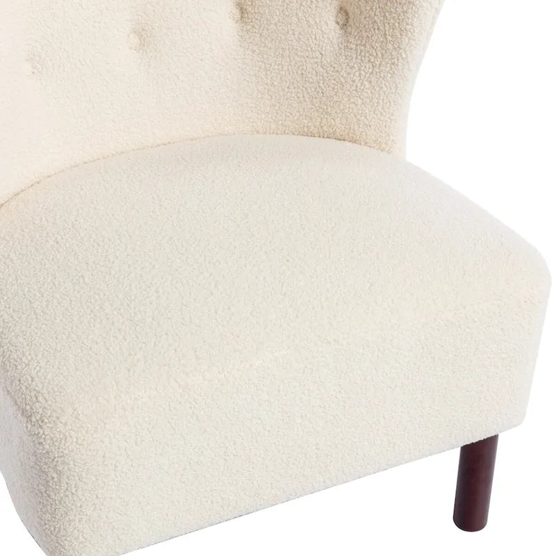Sillón sin brazos tapizado, sofá individual, silla de lectura moderna para sala de estar, dormitorio