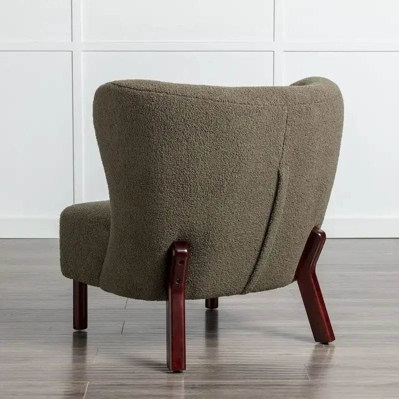 Sillón sin brazos tapizado, sofá individual, silla de lectura moderna para sala de estar, dormitorio