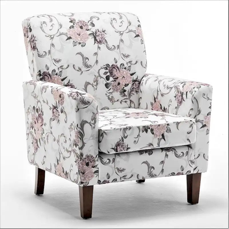 Sillón decorativo contemporáneo con estructura de madera de abedul y tapicería de microfibra