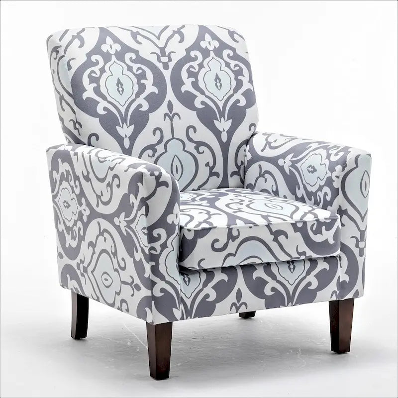 Sillón decorativo contemporáneo con estructura de madera de abedul y tapicería de microfibra