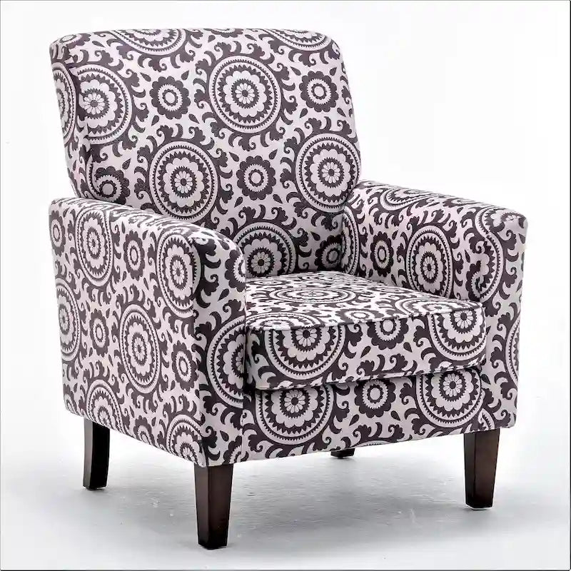 Sillón decorativo contemporáneo con estructura de madera de abedul y tapicería de microfibra