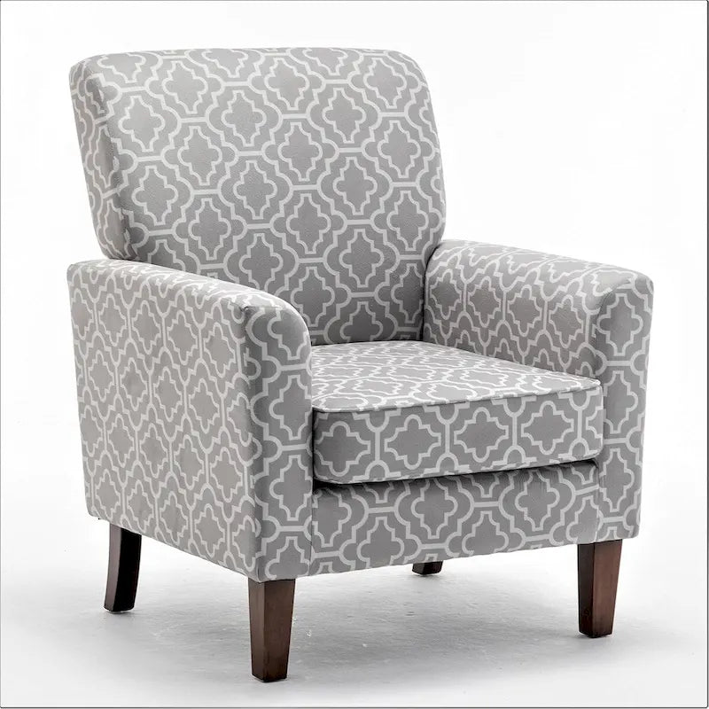 Sillón decorativo contemporáneo con estructura de madera de abedul y tapicería de microfibra