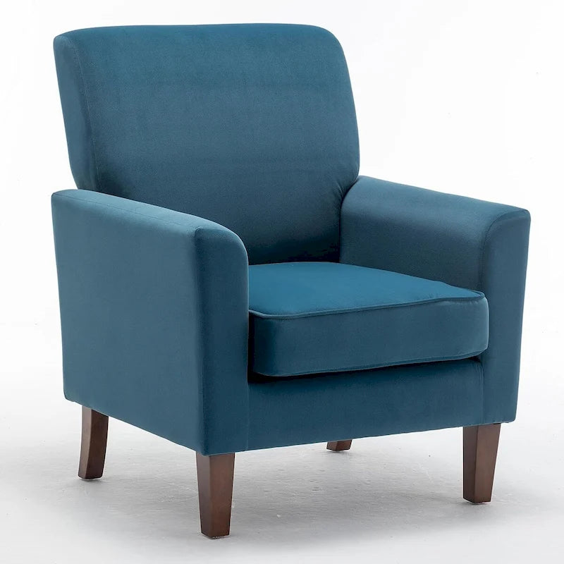 Sillón decorativo contemporáneo con estructura de madera de abedul y tapicería de microfibra