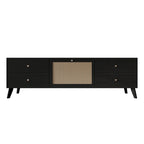 Mueble TV Consola Negro Moderno de Mediados de Siglo