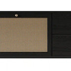 Mueble TV Consola Negro Moderno de Mediados de Siglo