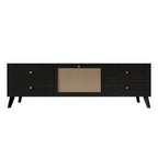 Mueble TV Consola Negro Moderno de Mediados de Siglo