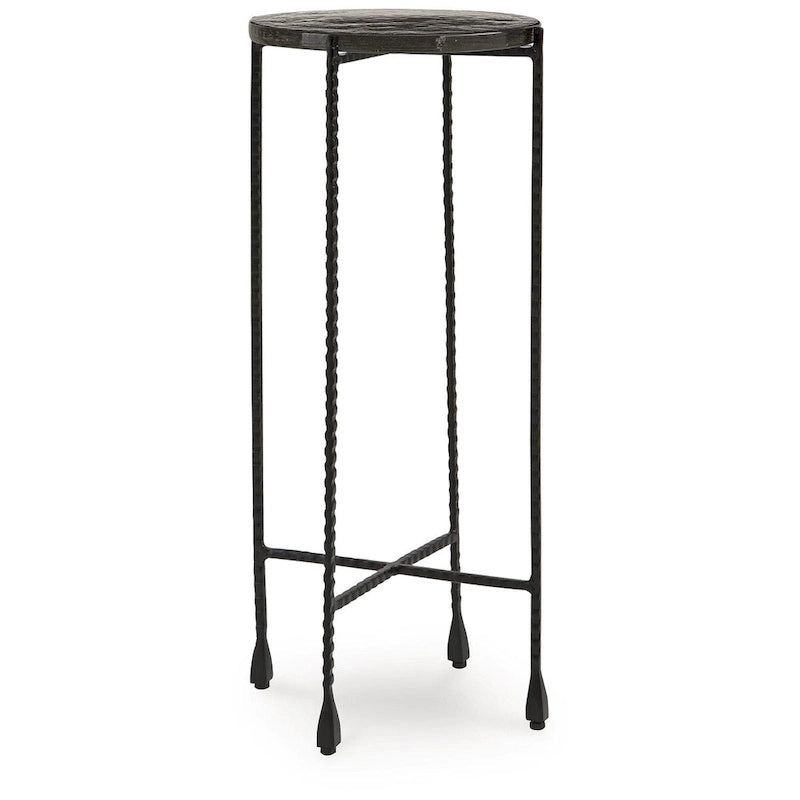 Mesa auxiliar transparente/negra - 11W x 11D x 24H