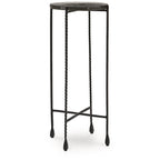 Mesa auxiliar transparente/negra - 11W x 11D x 24H