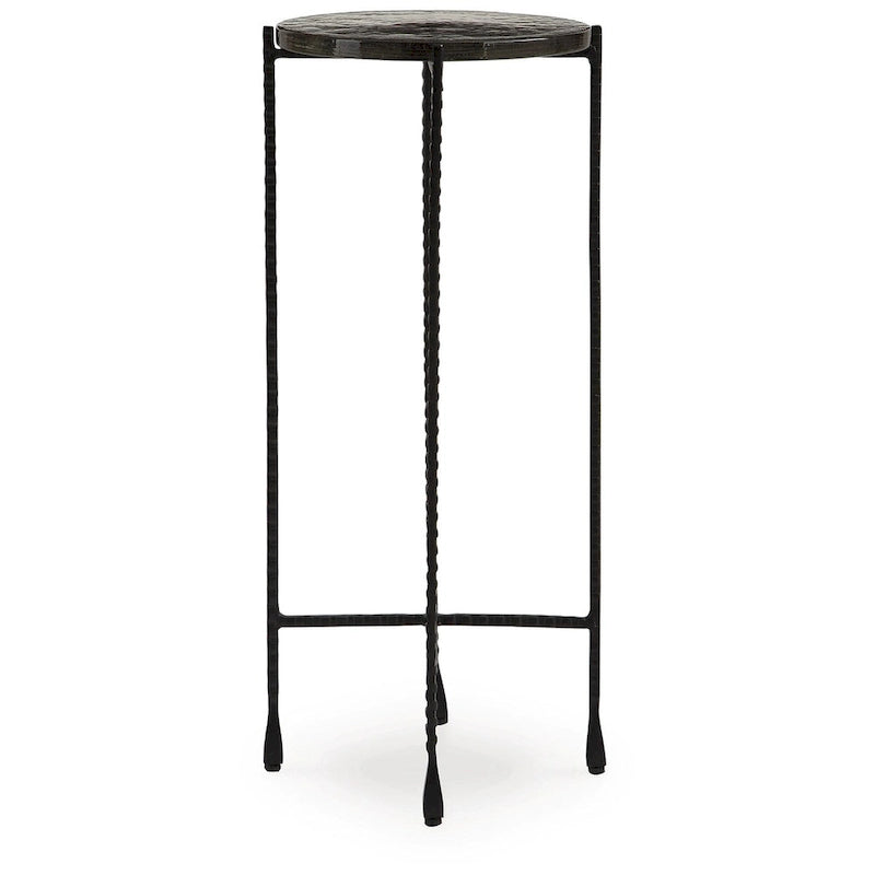 Mesa auxiliar transparente/negra - 11W x 11D x 24H