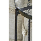 Mesa auxiliar transparente/negra - 11W x 11D x 24H