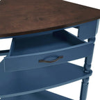 Mesa auxiliar esquinera triangular de madera para sala de estar en espacios pequeños