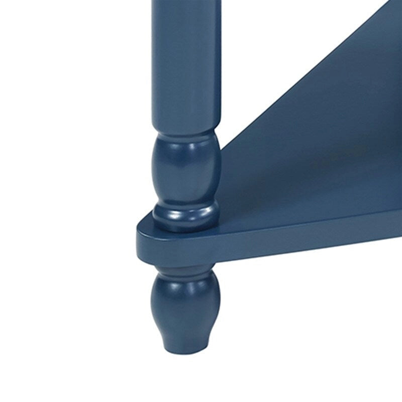 Mesa auxiliar esquinera triangular de madera para sala de estar en espacios pequeños