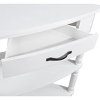 Mesa auxiliar esquinera triangular de madera para sala de estar en espacios pequeños