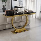 Mesa consola rectangular de 50 pulgadas con base circular