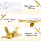 Mesa consola rectangular de 50 pulgadas con base circular