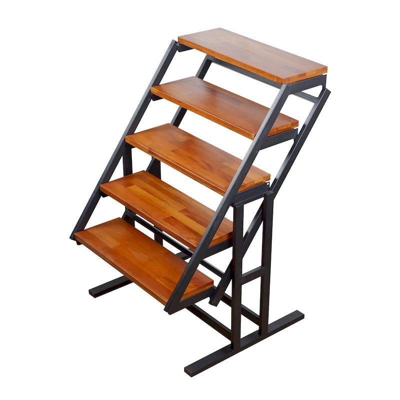 Mesa de Comedor Convertible Multifunción de Madera de Tamaño Mediano, Mesa de Comedor de Transición y Estante para el Hogar y la Cocina, Cambio Libre