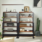 Mesa de Comedor Convertible Multifunción de Madera de Tamaño Mediano, Mesa de Comedor de Transición y Estante para el Hogar y la Cocina, Cambio Libre