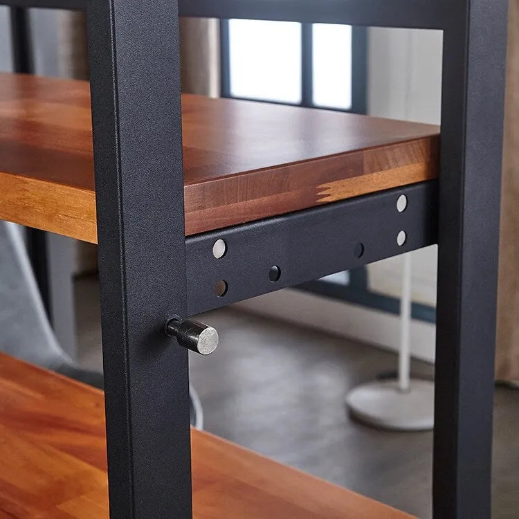 Mesa de Comedor Convertible Multifunción de Madera de Tamaño Mediano, Mesa de Comedor de Transición y Estante para el Hogar y la Cocina, Cambio Libre