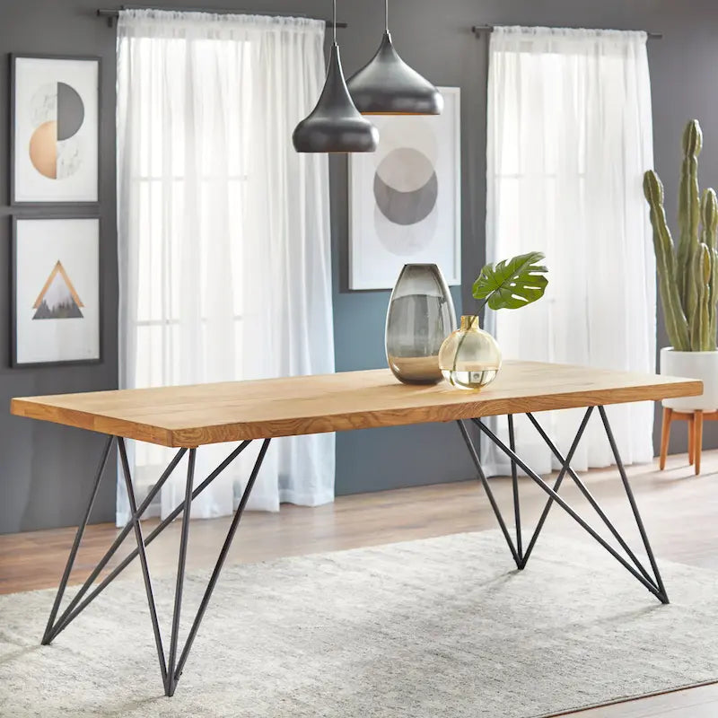 Mesa de comedor de madera maciza