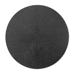 Mesa de comedor redonda de nogal negro con pata en cruz para cocina, comedor