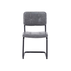 Silla de comedor moderna y sencilla de cuero con tubo metálico