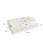Sofá de 3, sofá de sala de estar de 1+1+3 asientos, silla decorativa, sofá de dos plazas