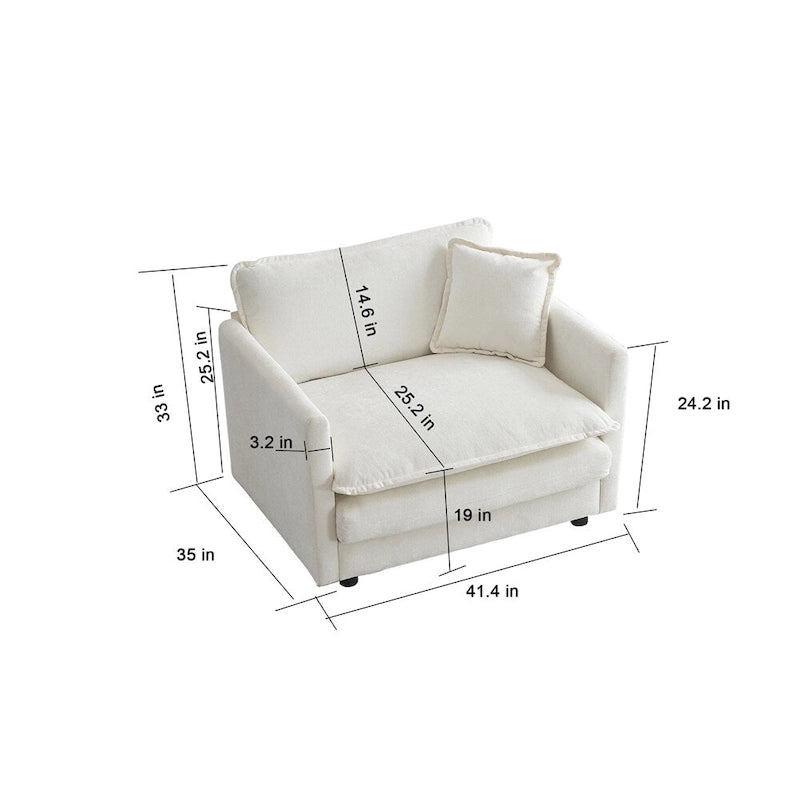 Sofá de 3, sofá de sala de estar de 1+1+3 asientos, silla decorativa, sofá de dos plazas