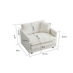 Sofá de 3, sofá de sala de estar de 1+1+3 asientos, silla decorativa, sofá de dos plazas