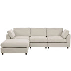 Sofá Seccional Convertible Tapizado, Sofá en Forma de L con Chaise Reversible para Sala de Estar