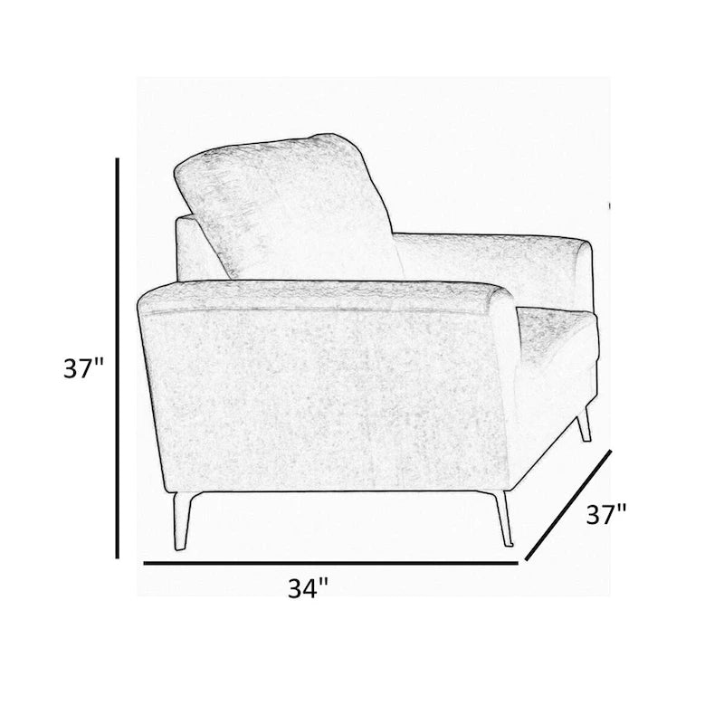 Sillón decorativo de 37 pulgadas