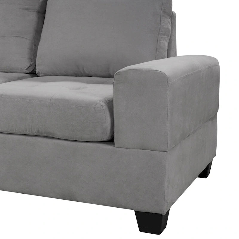 Sofá seccional moderno en forma de L de 112 pulgadas con chaise reversible y otomana de almacenamiento