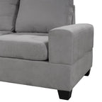 Sofá seccional moderno en forma de L de 112 pulgadas con chaise reversible y otomana de almacenamiento