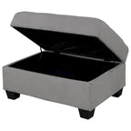 Sofá seccional moderno en forma de L de 112 pulgadas con chaise reversible y otomana de almacenamiento