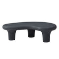 Mesa de centro "Nube" de fibra de vidrio de 47.24", mesa vintage con 3 patas de soporte, mesa central irregular, no necesita montaje