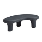 Mesa de centro "Nube" de fibra de vidrio de 47.24", mesa vintage con 3 patas de soporte, mesa central irregular, no necesita montaje