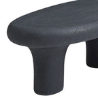 Mesa de centro "Nube" de fibra de vidrio de 47.24", mesa vintage con 3 patas de soporte, mesa central irregular, no necesita montaje